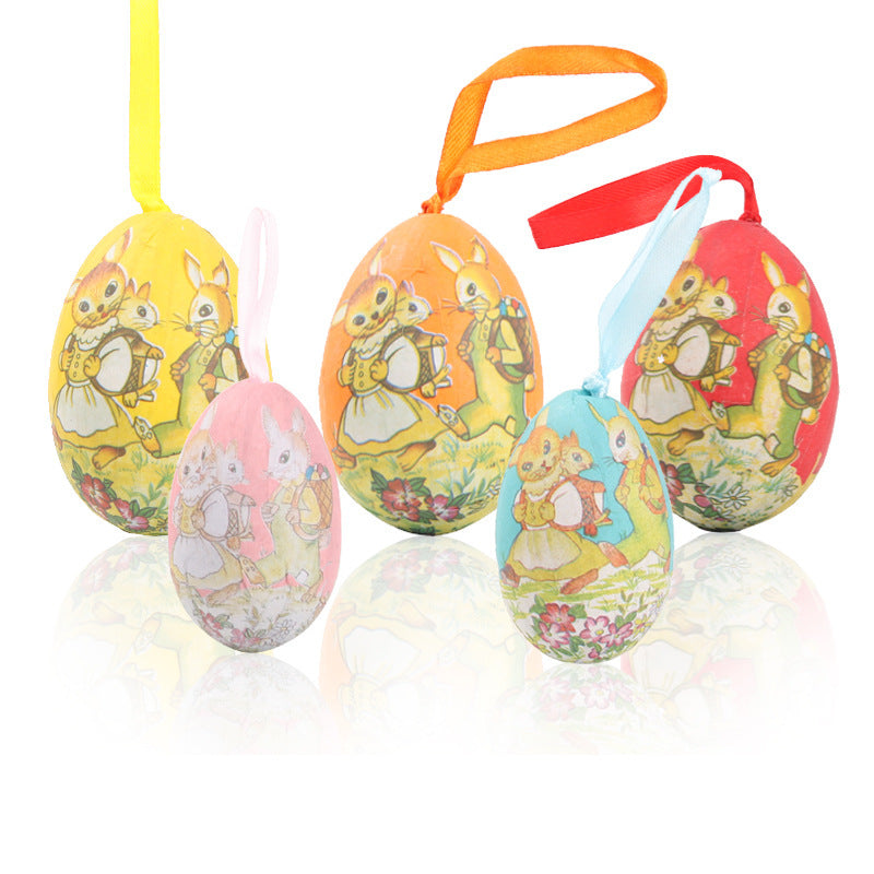 Easter Foam Painted Paper Egg Party Decoration